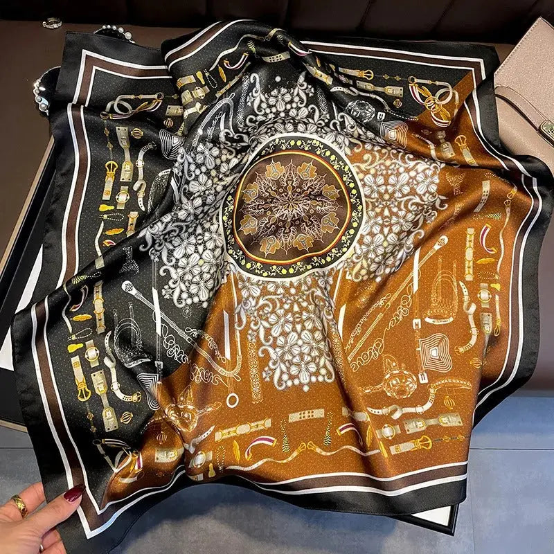 Foulard Cheveux Femme Carré Soie MAGGIE Coeur de Foulard