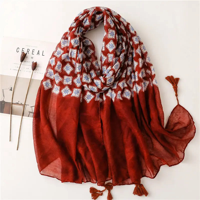 Foulard pour femme 180 rouge - Juliet Coeur de Foulard