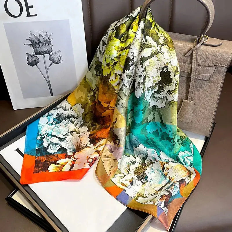 Foulard Cheveux Femme Carré Soie LIV Coeur de Foulard