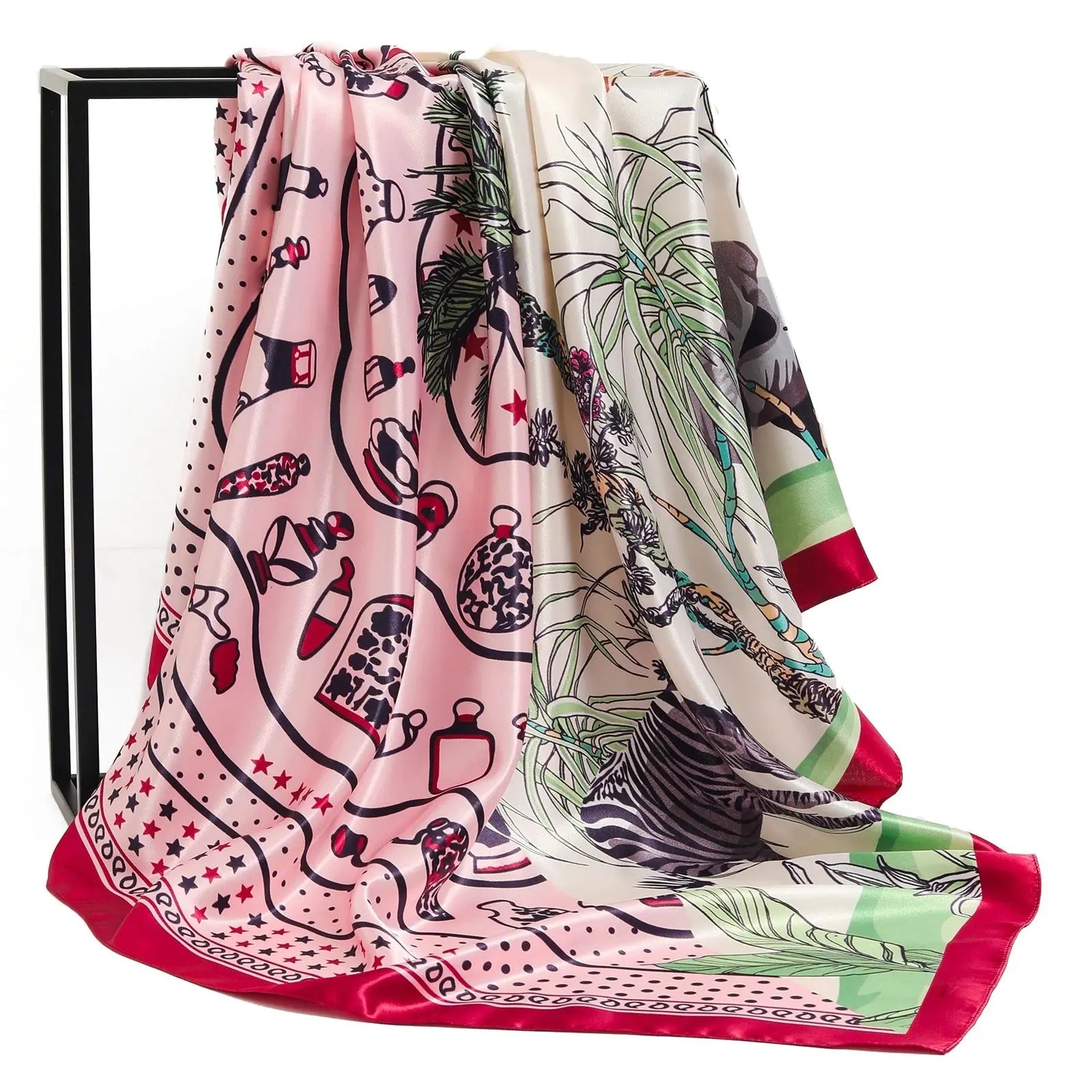 Foulard Chimio Carré Femme Rouge Zuzana Coeur de Foulard