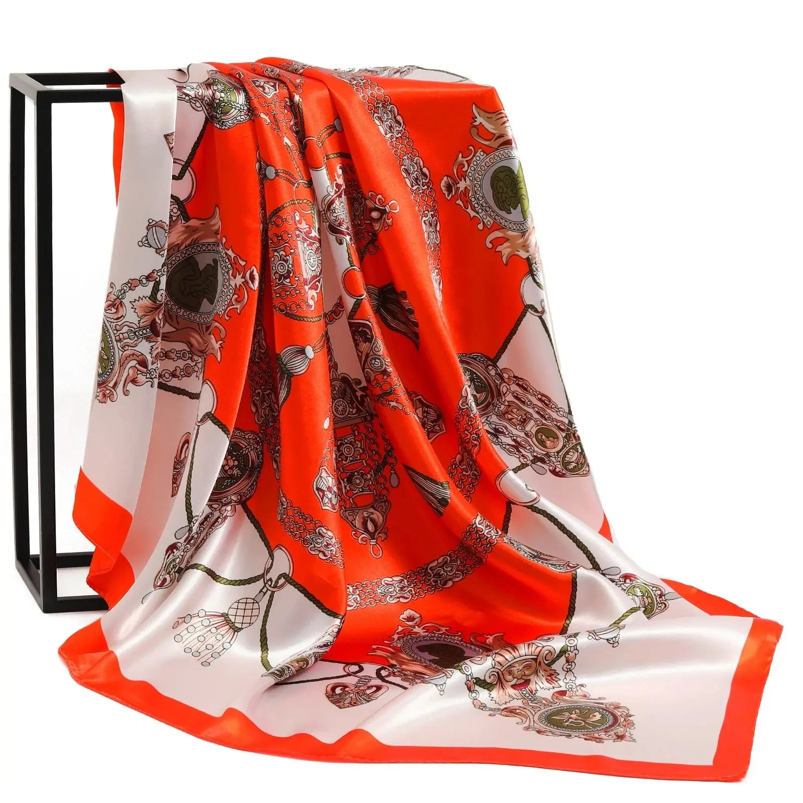 Foulard Chimio Carré Femme Rouge Adélice Coeur de Foulard