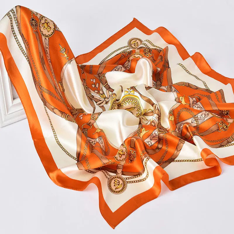 Foulard Cheveux Femme Carré Soie ALCESTE Coeur de Foulard