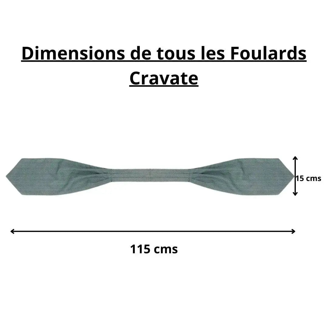 Foulard Homme Cravate Gavril dimensions Coeur de Foulard dimensions
