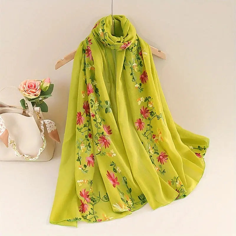 Foulard pour femme 180 vert - Aria Coeur de Foulard