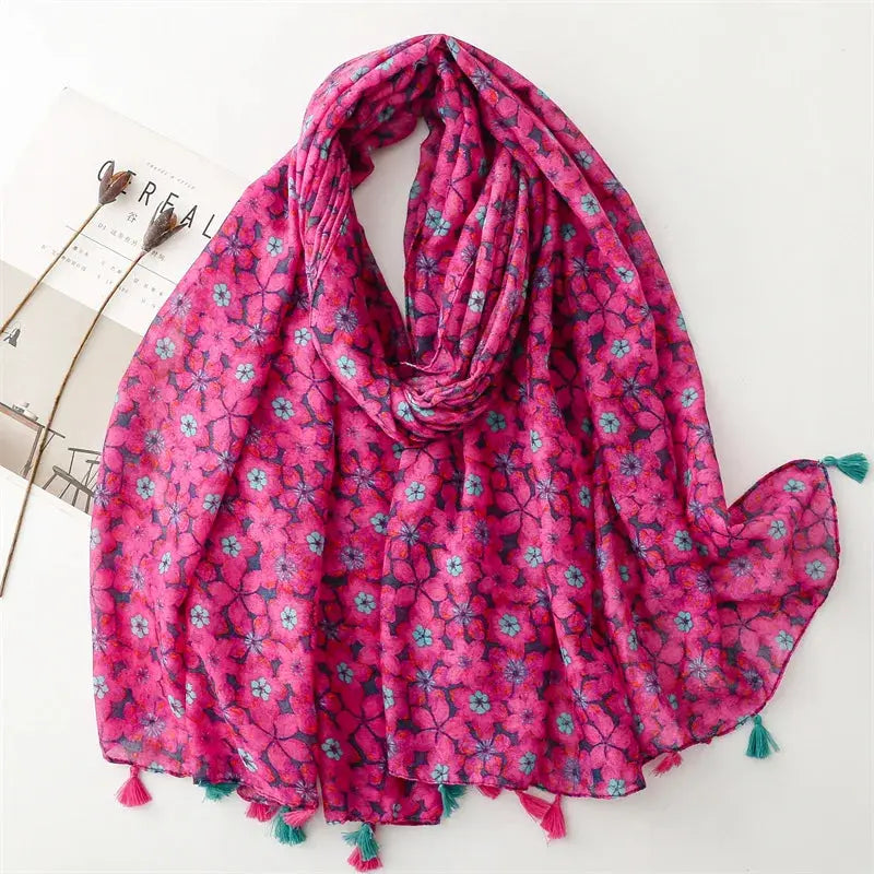 Foulard pour femme 180 rose - Delilah Coeur de Foulard