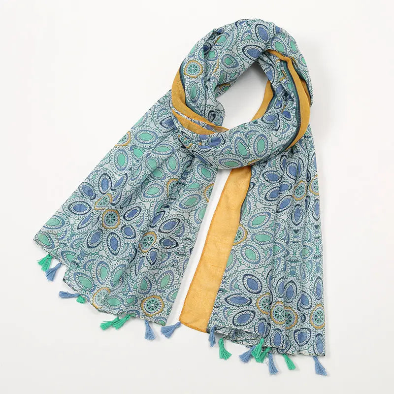 Foulard pour femme 180 bleu - Cameron Coeur de Foulard