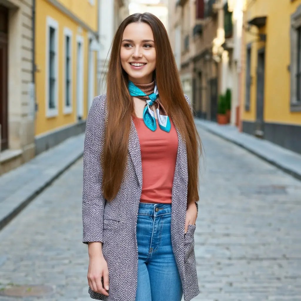 Carré de Soie - ANNELISE Coeur de Foulard
