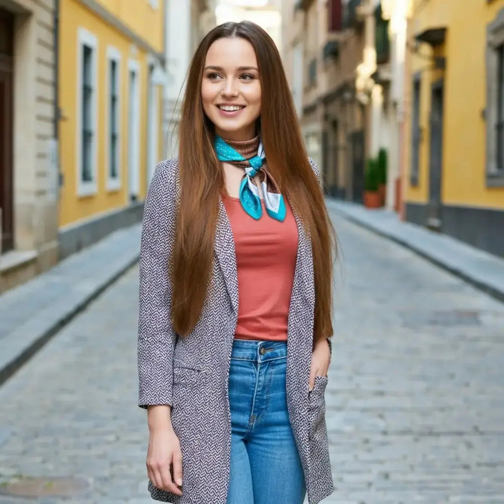Carré de Soie - ANNELISE Coeur de Foulard