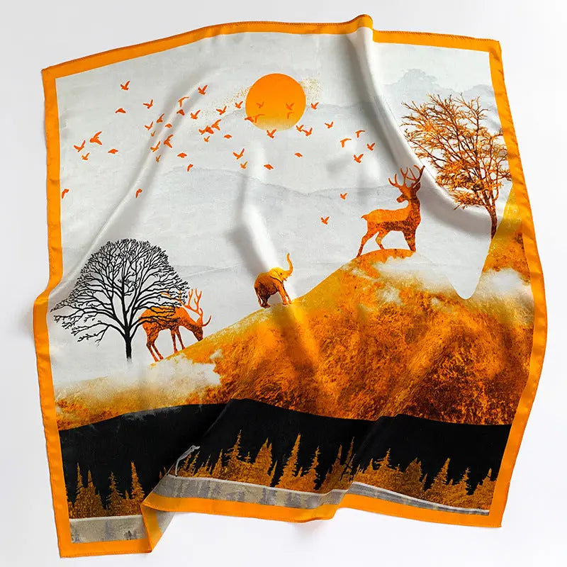 Carré de Soie - BORGHILDA - Coeur de Foulard