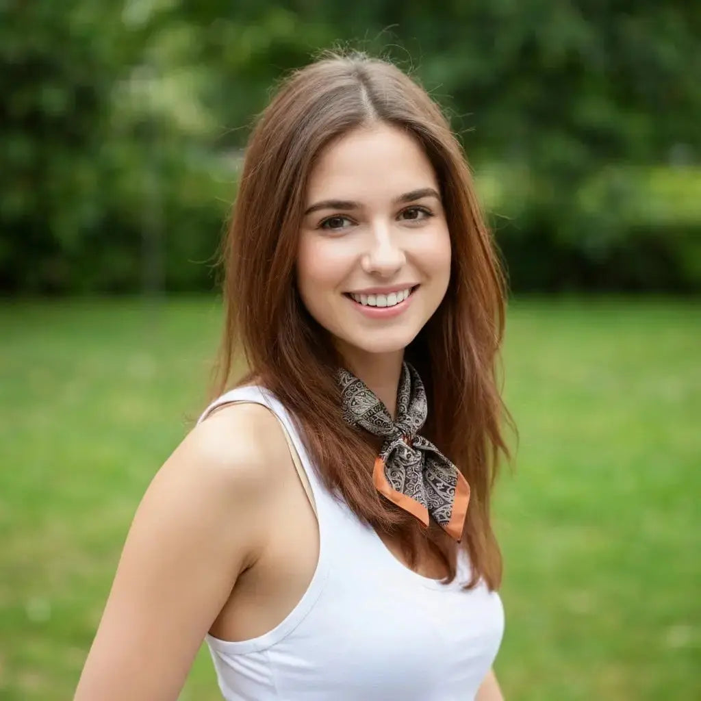 Carré de Soie - ELIN - Coeur de Foulard