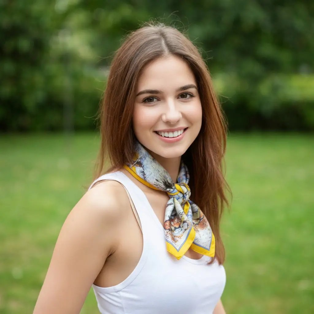 Carré de Soie - ELINA - Coeur de Foulard