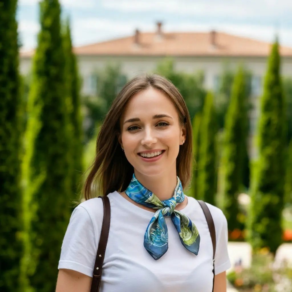 Carré de Soie - ELISE Coeur de Foulard