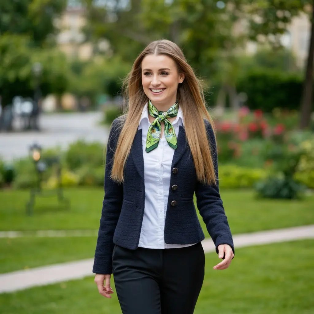 Carré de Soie - ERNA - Coeur de Foulard