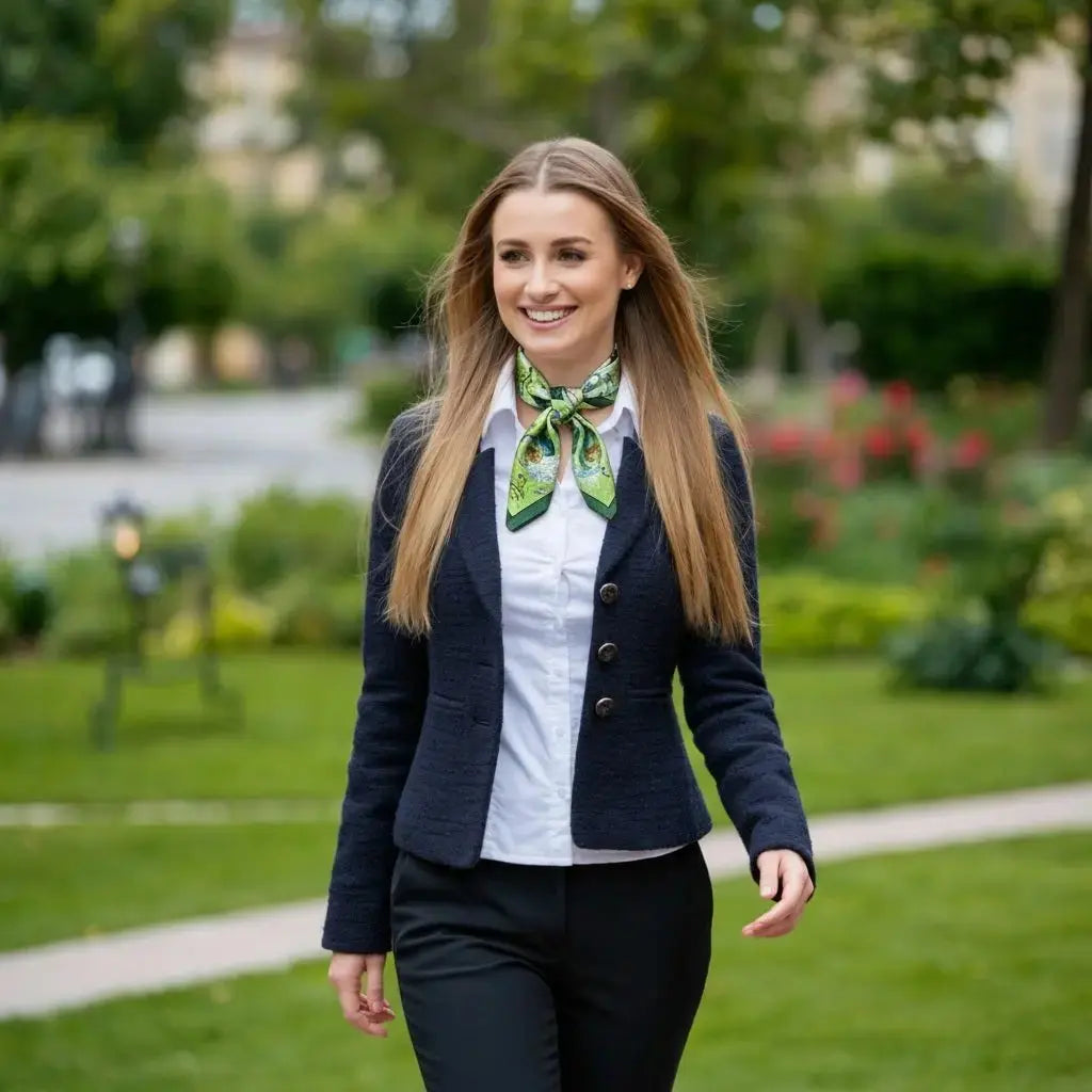 Carré de Soie - ERNA - Coeur de Foulard