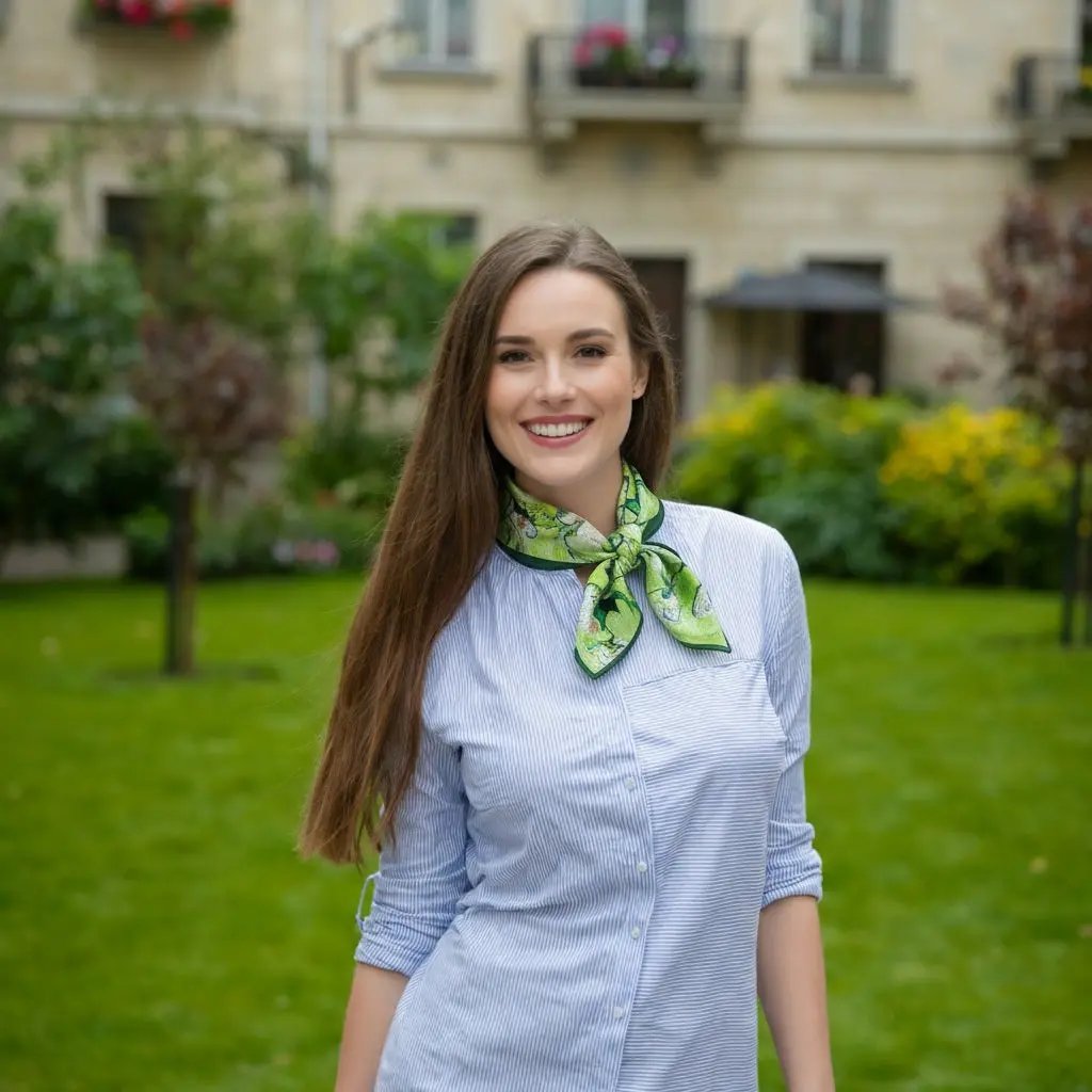 Carré de Soie - ERNA - Coeur de Foulard