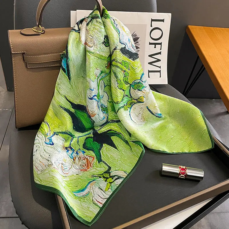 Carré de Soie - ERNA - Coeur de Foulard