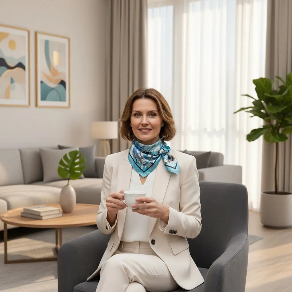 Carré de Soie - FUMIKO - Coeur de Foulard