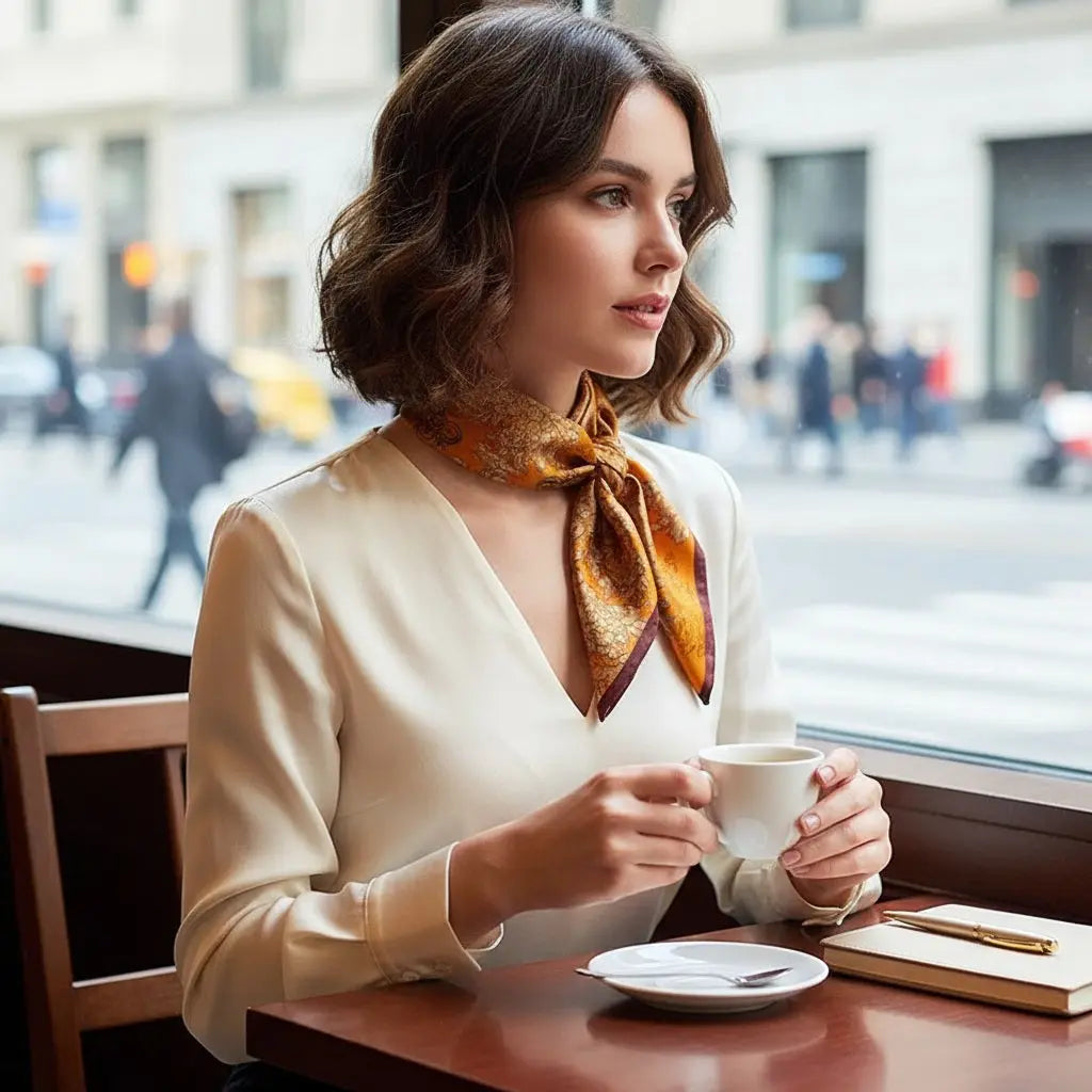 Carré de Soie - GUNHILD - Coeur de Foulard