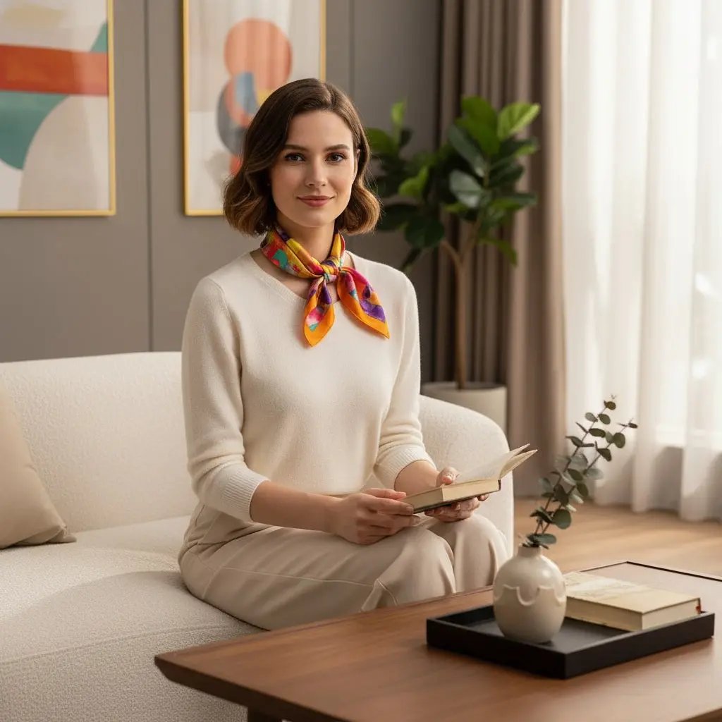 Carré de Soie - GYEONG - Coeur de Foulard