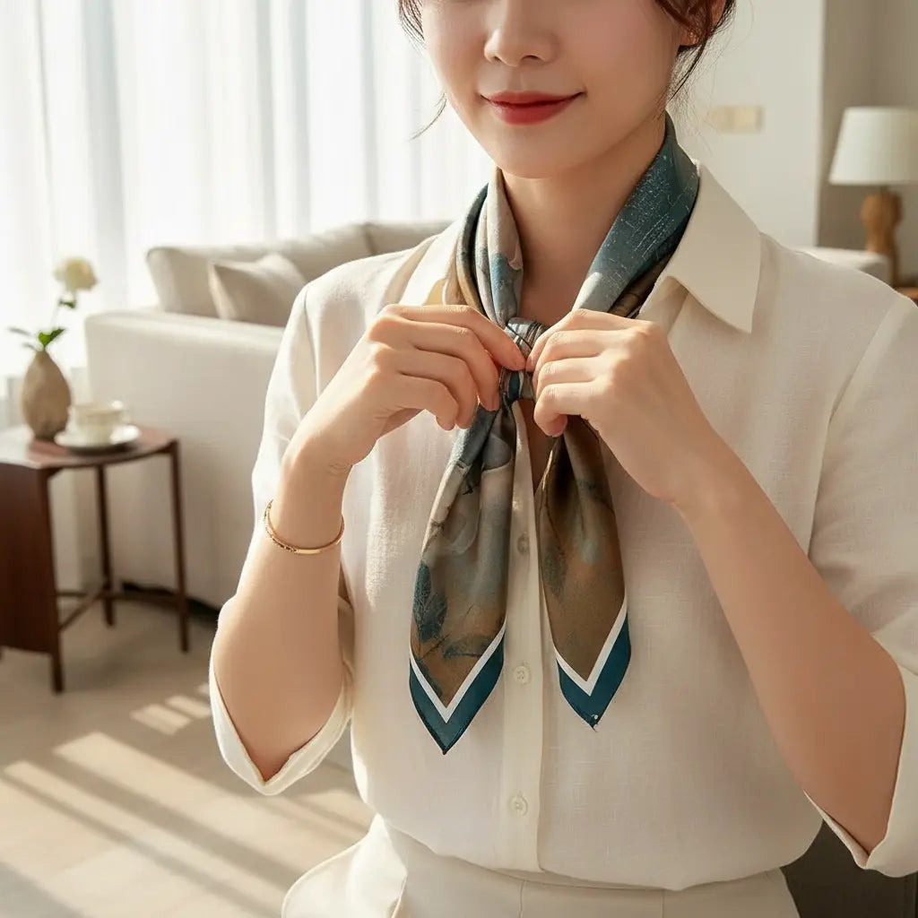 Carré de Soie - HANA - Coeur de Foulard