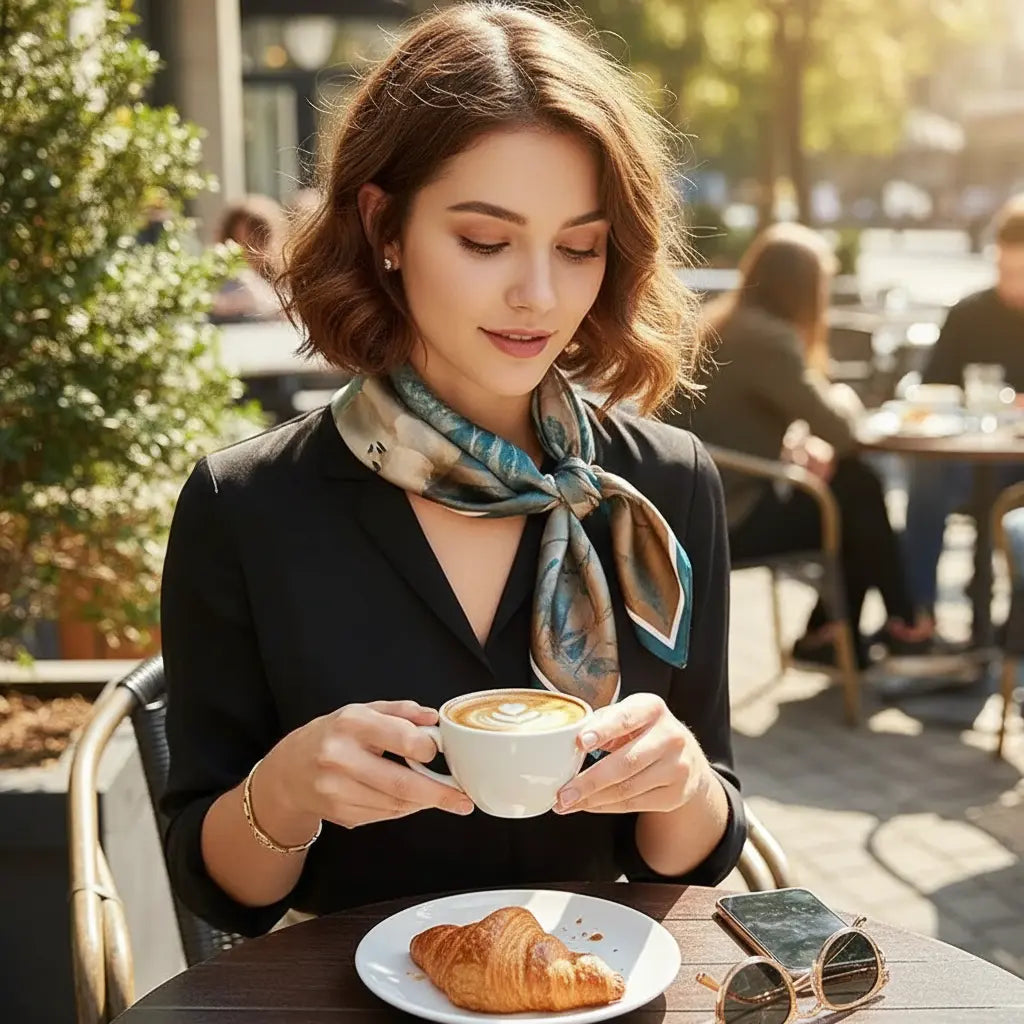 Carré de Soie - HANA - Coeur de Foulard