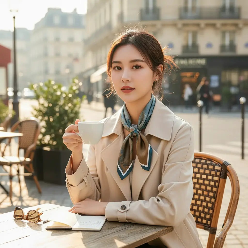 Carré de Soie - HANA - Coeur de Foulard