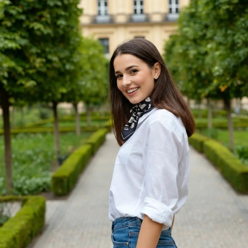Carré de Soie - HANNA - Coeur de Foulard