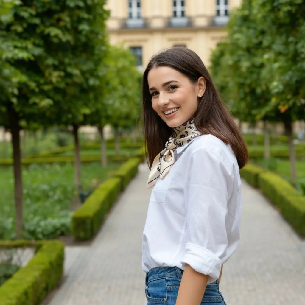 Carré de Soie - HANNE - Coeur de Foulard
