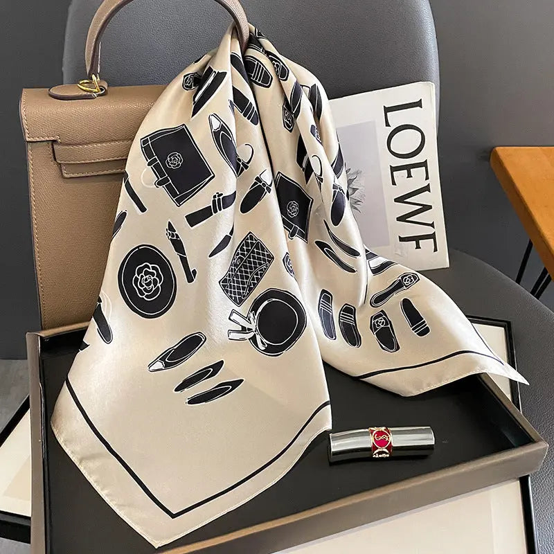 Carré de Soie - HANNE - Coeur de Foulard