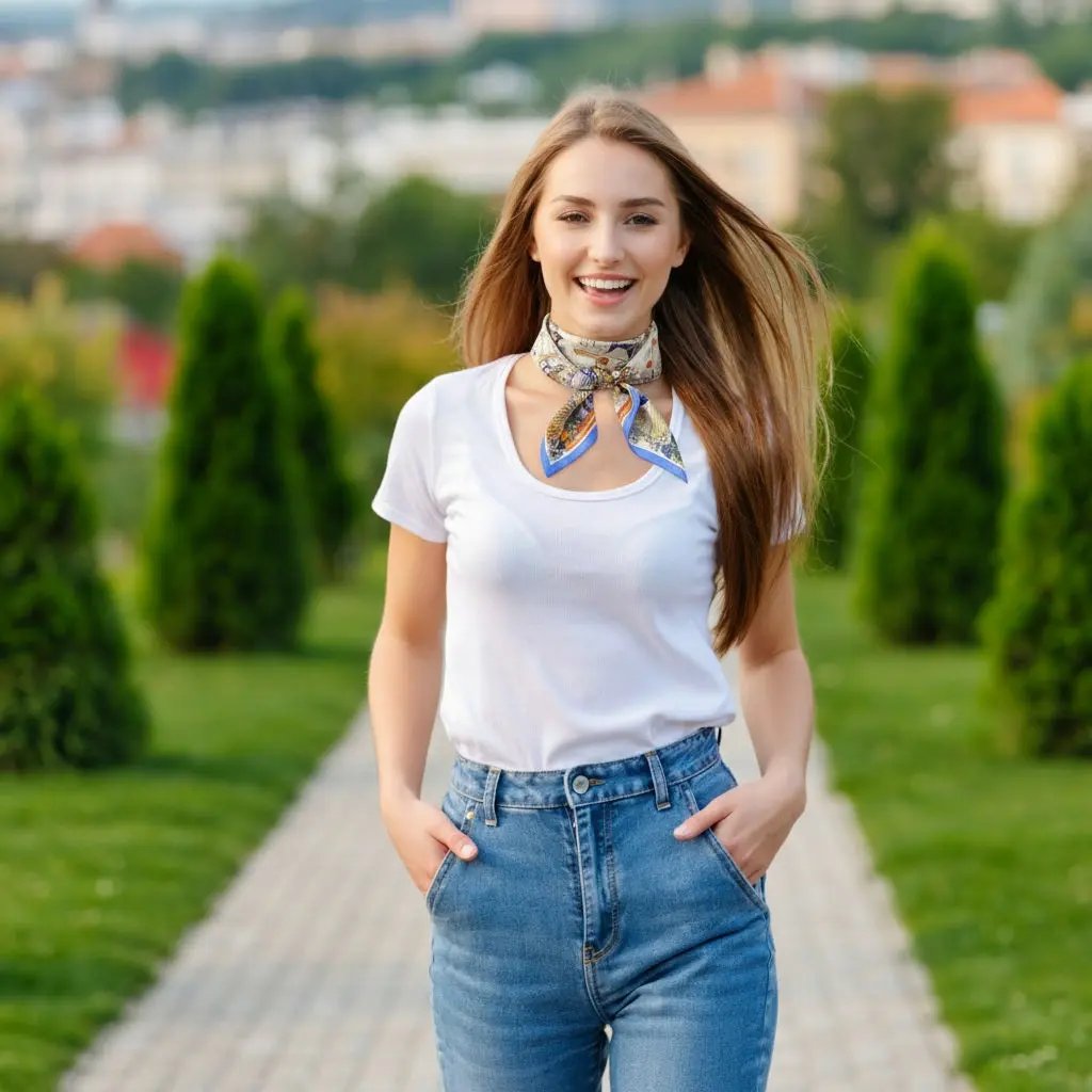 Carré de Soie - HELMI - Coeur de Foulard