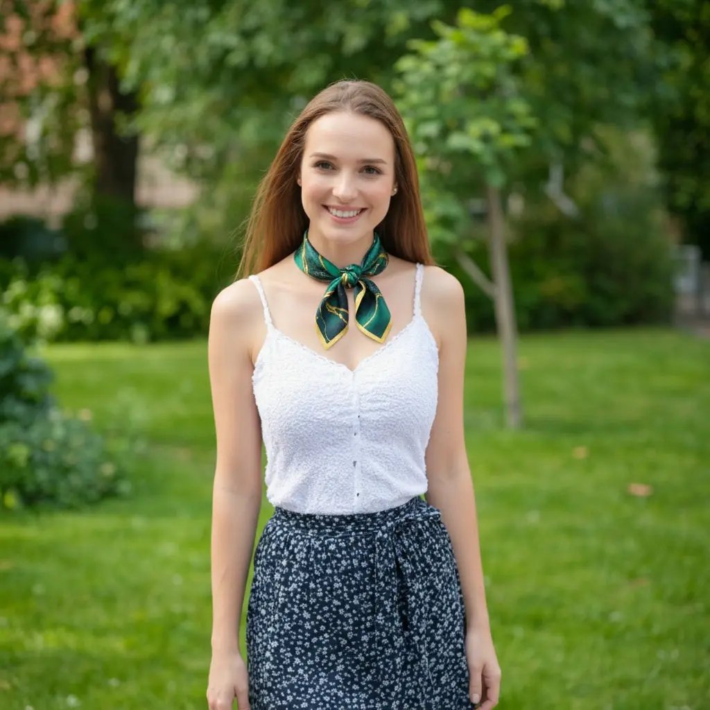 Carré de Soie - HILDE - Coeur de Foulard