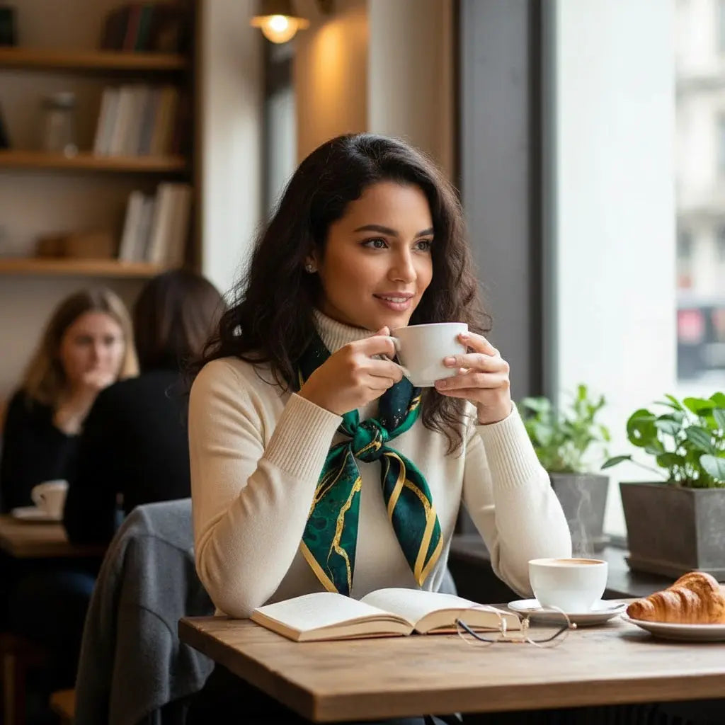 Carré de Soie - HILDE - Coeur de Foulard