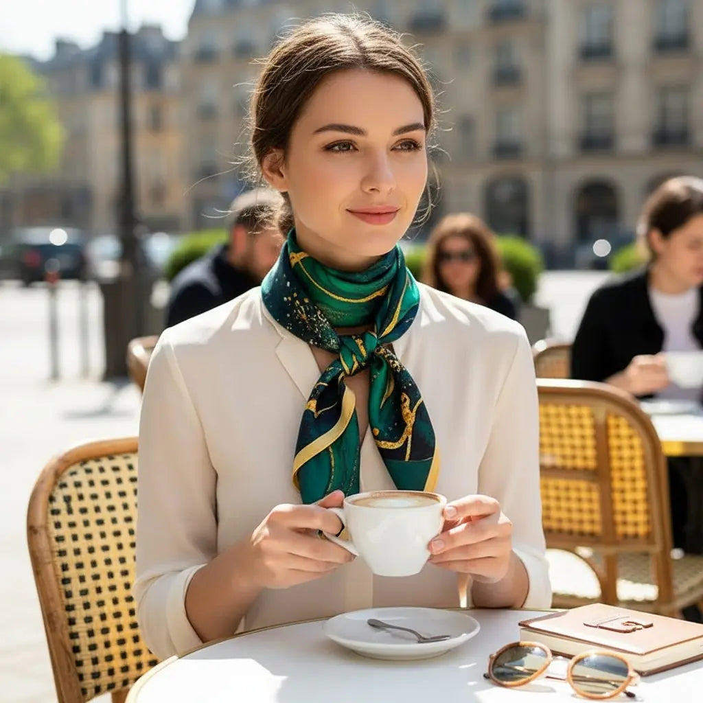 Carré de Soie - HILDE - Coeur de Foulard