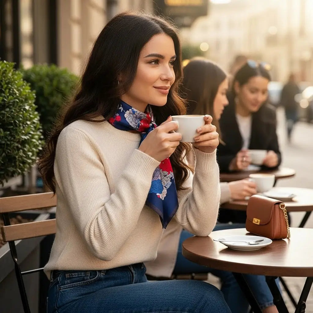 Carré de Soie - HINA Coeur de Foulard