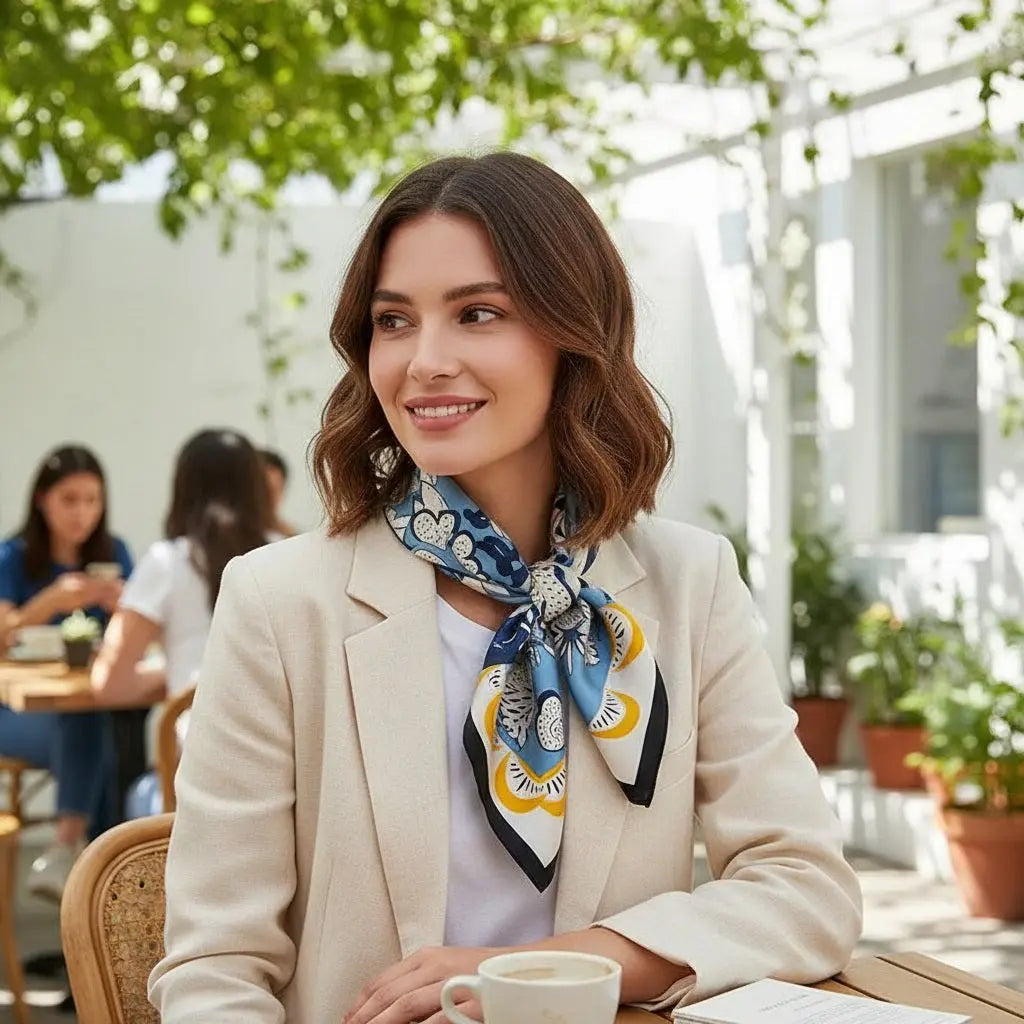 Carré de Soie - HUONG - Coeur de Foulard