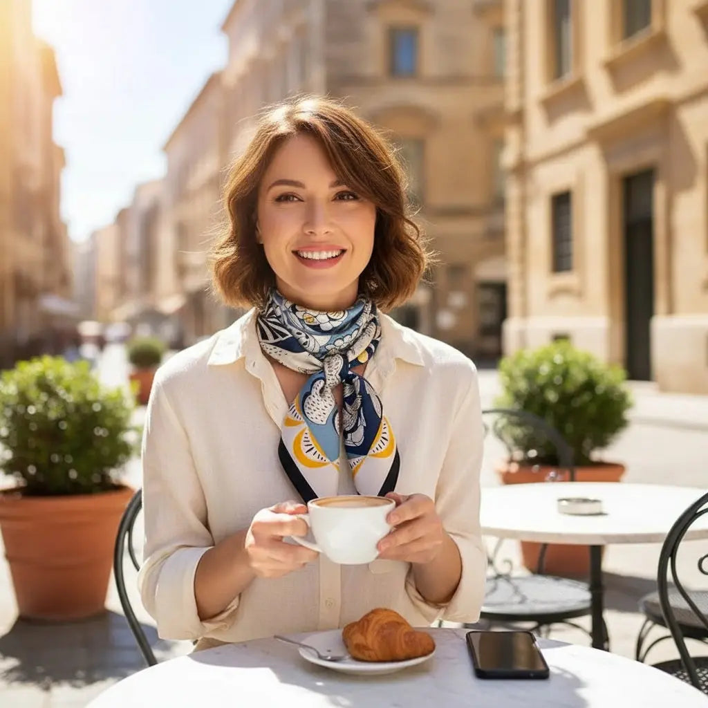 Carré de Soie - HUONG - Coeur de Foulard