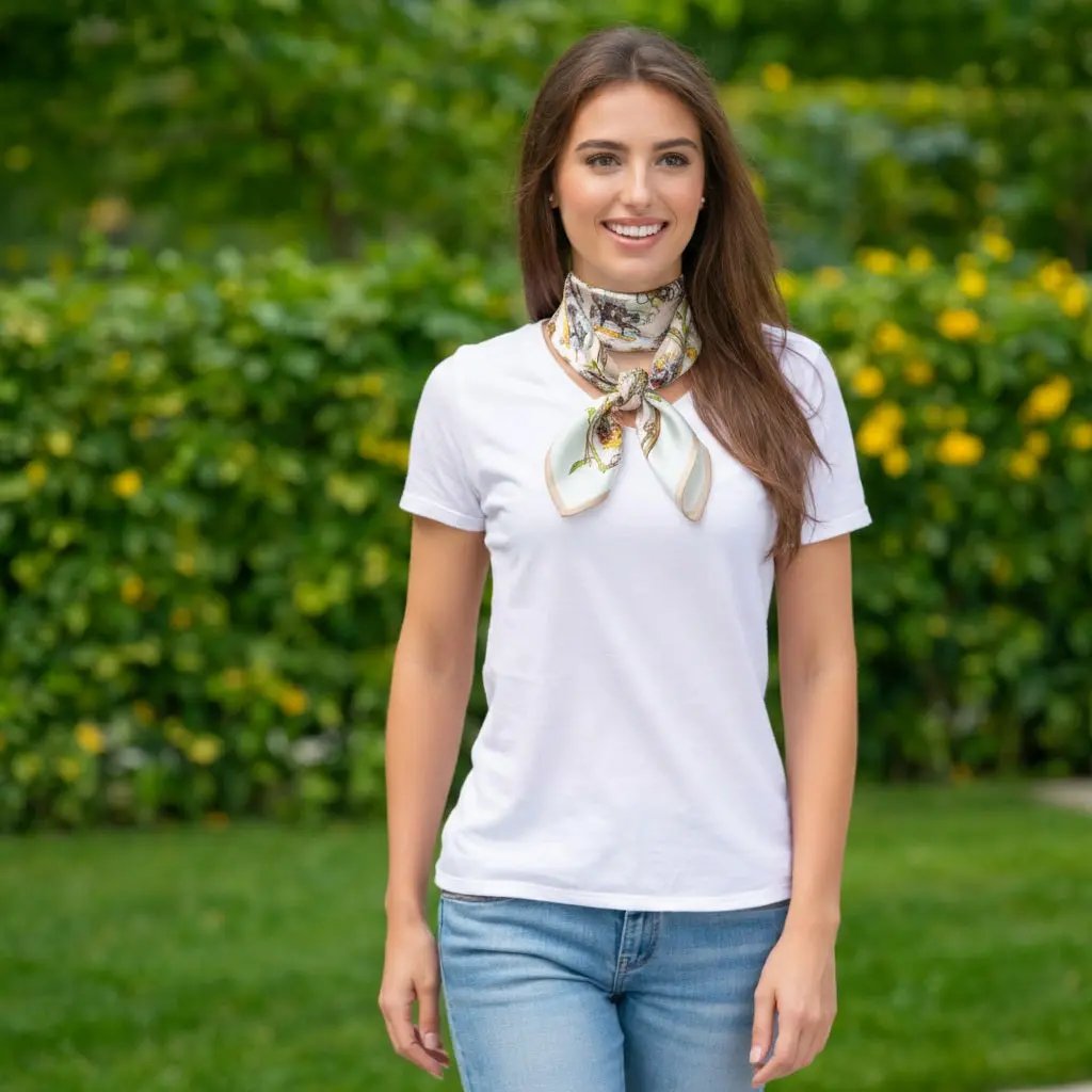 Carré de Soie - ISA - Coeur de Foulard