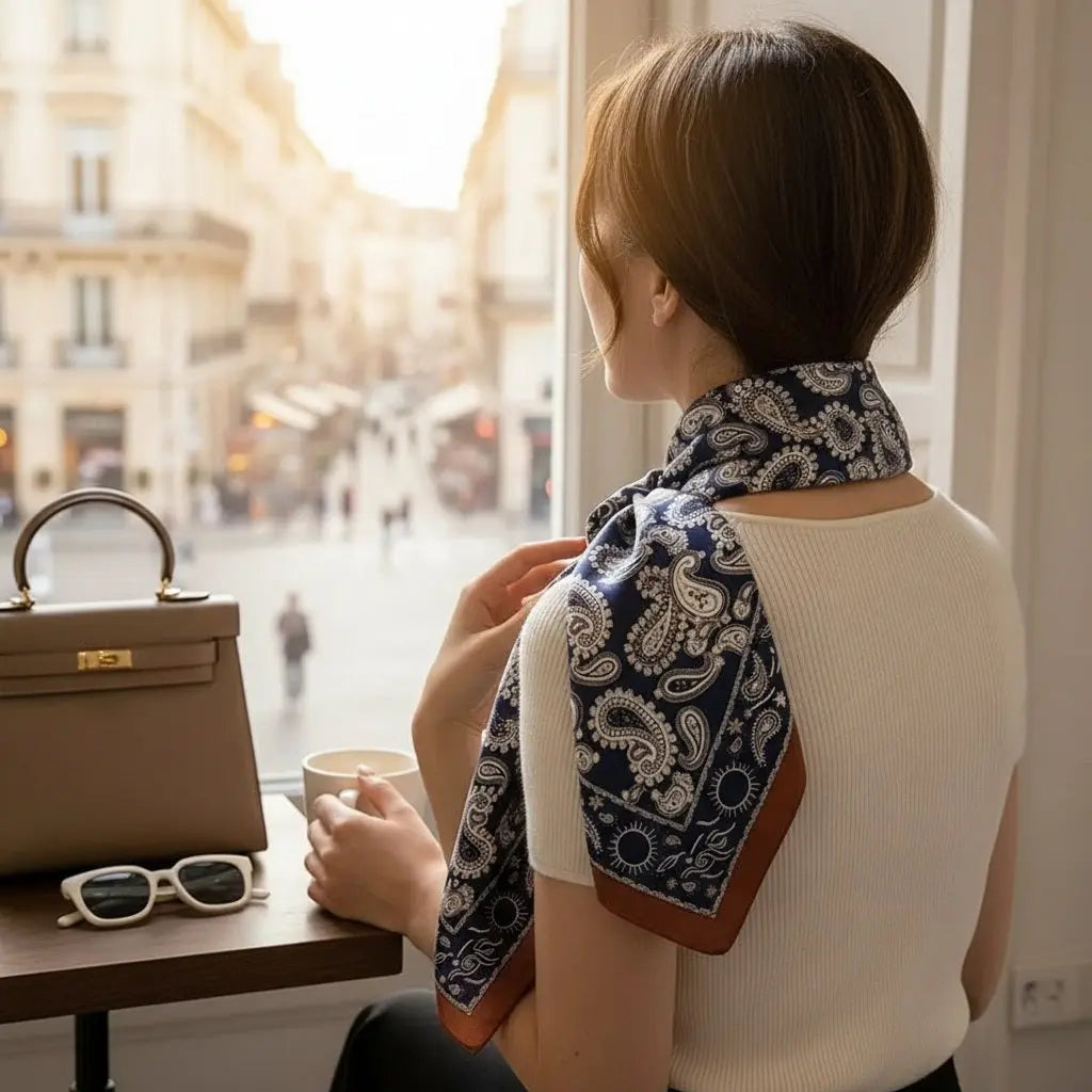 Carré de Soie - JUNKO Coeur de Foulard