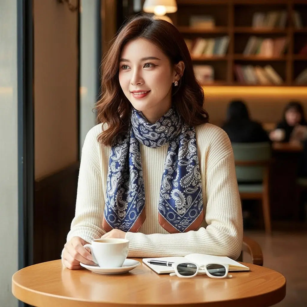 Carré de Soie - JUNKO Coeur de Foulard