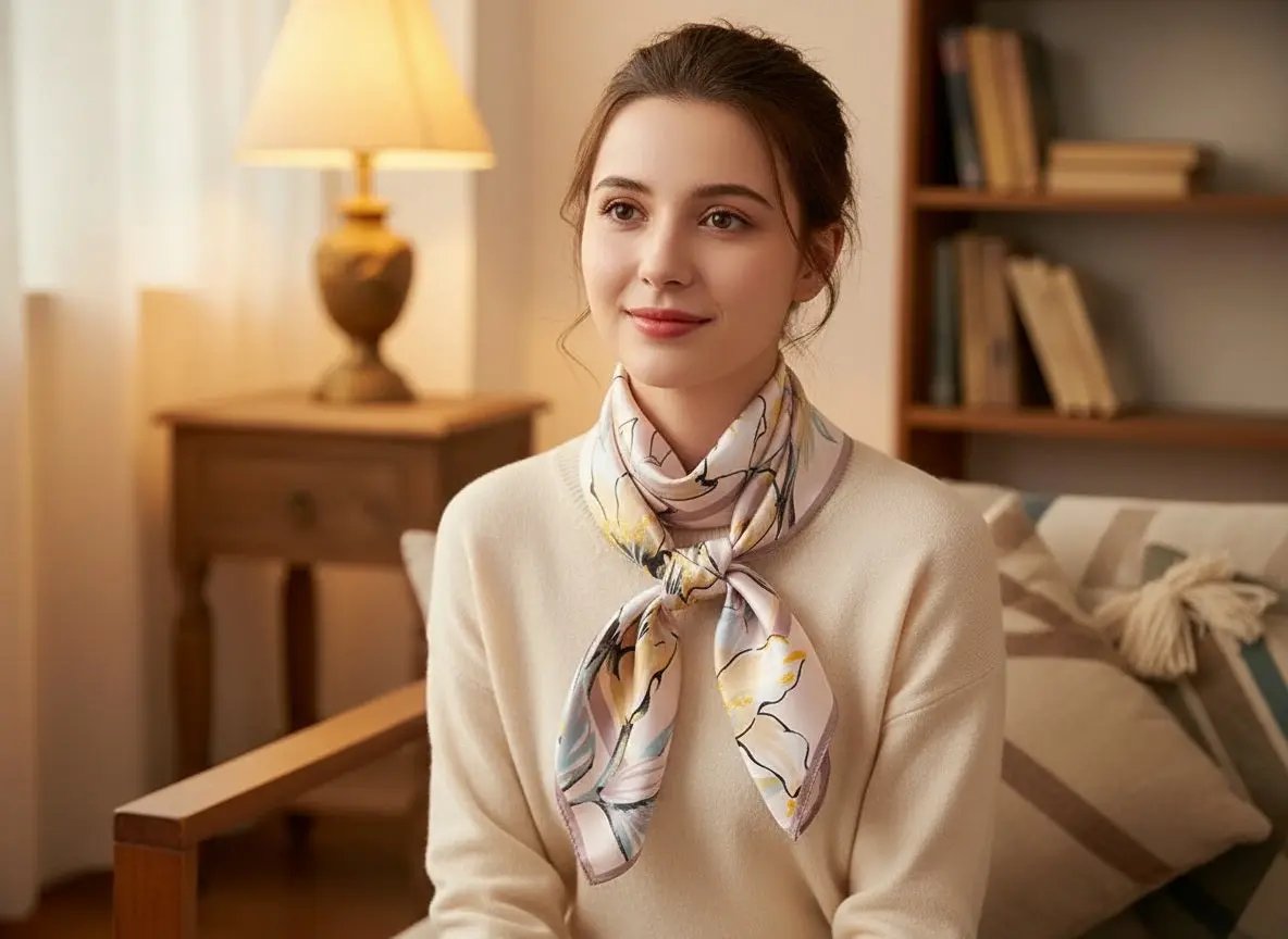 Carré de Soie - KIRSTEN - Coeur de Foulard