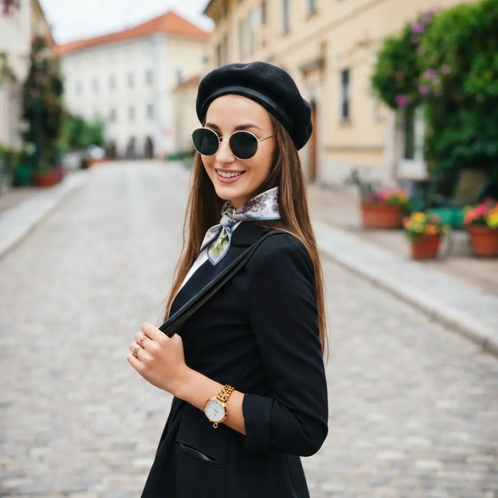 Carré de Soie - LINA - Coeur de Foulard