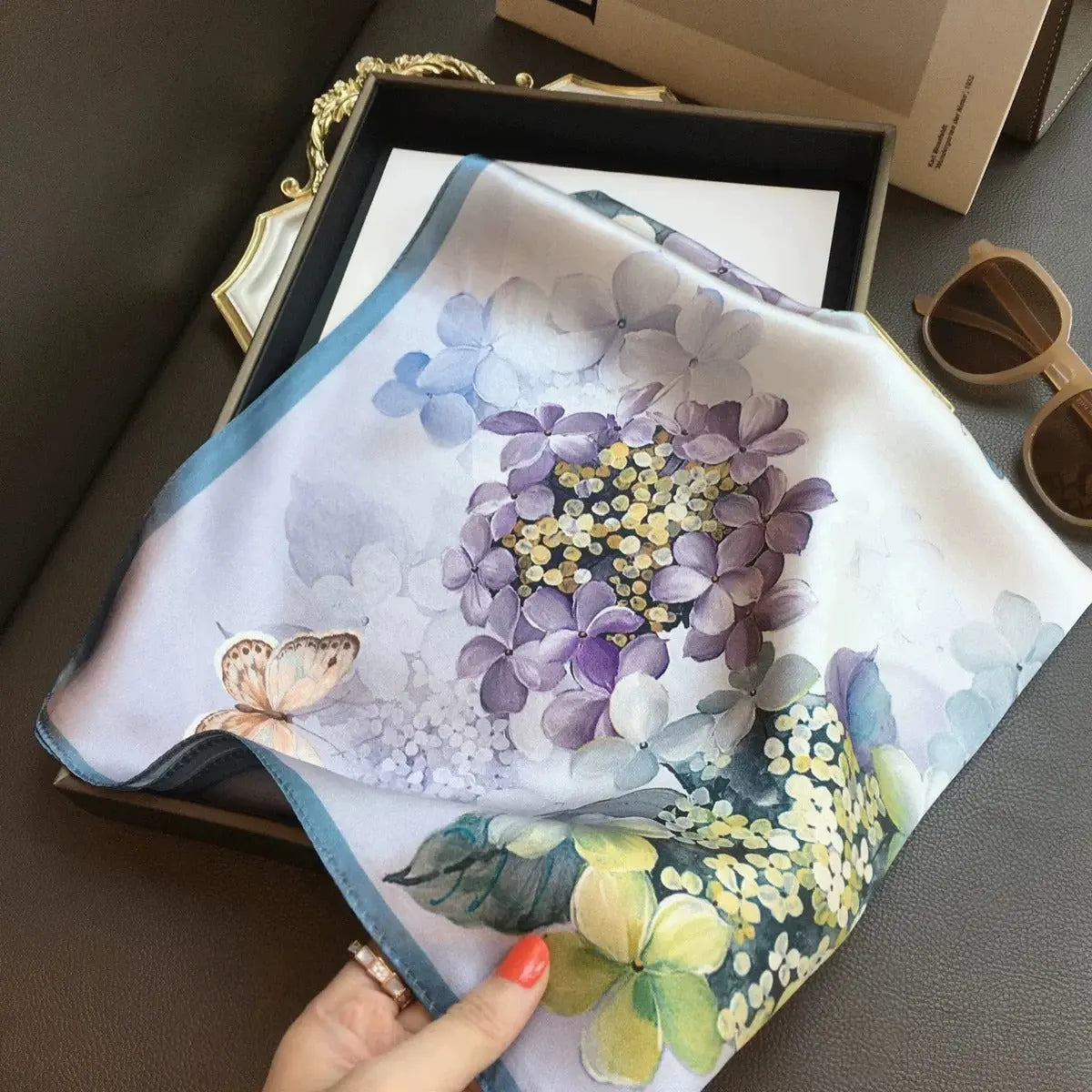 Carré de Soie - LINA - Coeur de Foulard