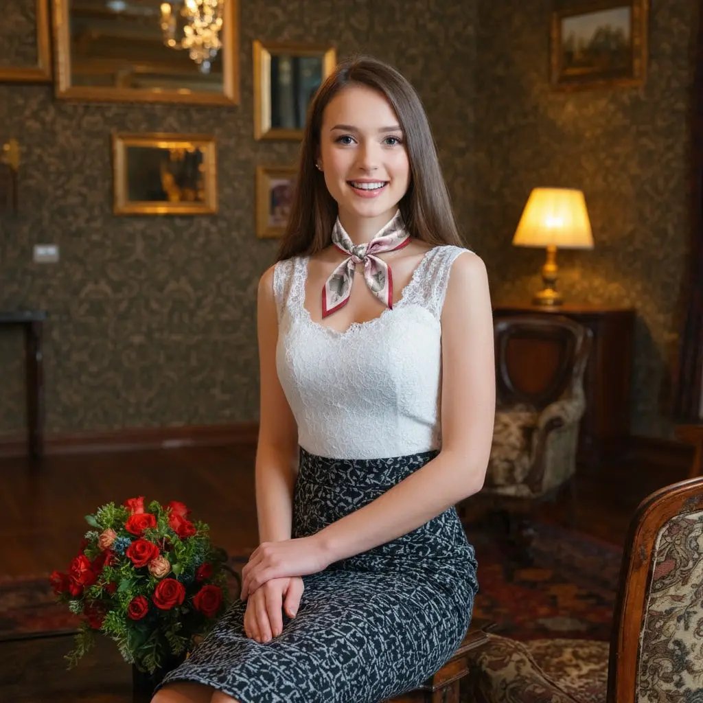 Carré de Soie - LING - Coeur de Foulard