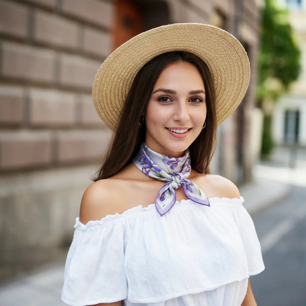 Carré de Soie - LINN - Coeur de Foulard