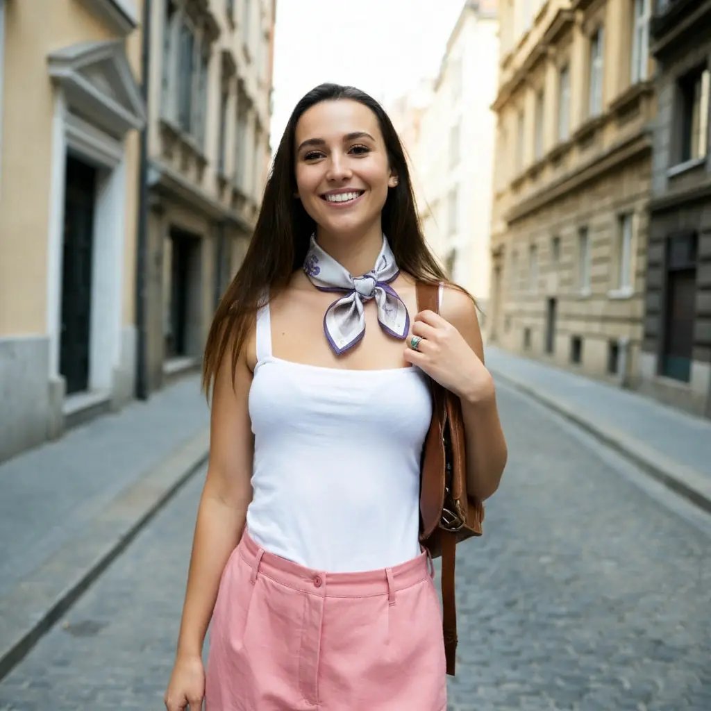 Carré de Soie - LINN - Coeur de Foulard