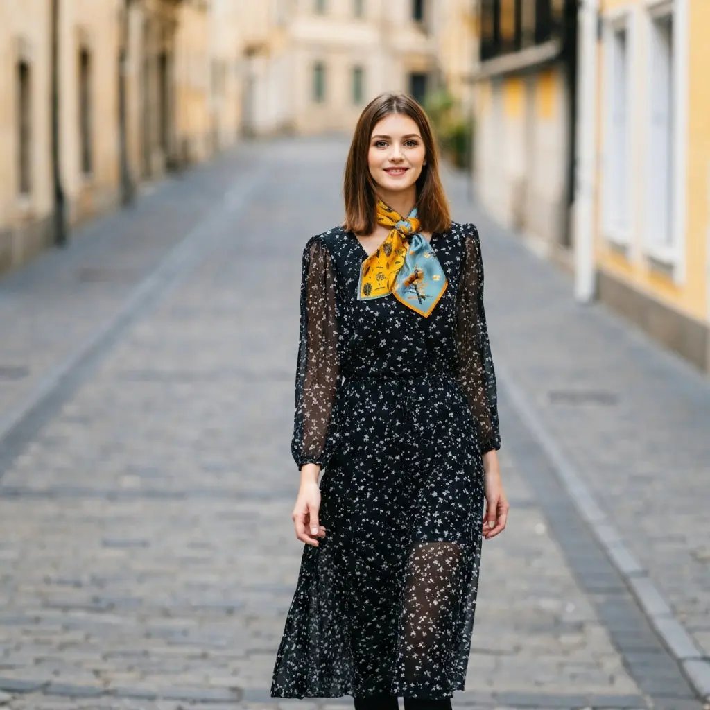 Carré Soie - ANIA - Coeur de Foulard