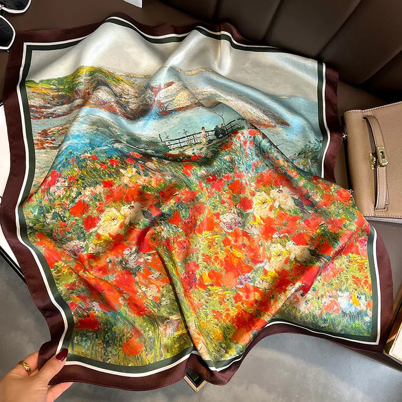 Carré Soie - ANUSHKA - Coeur de Foulard