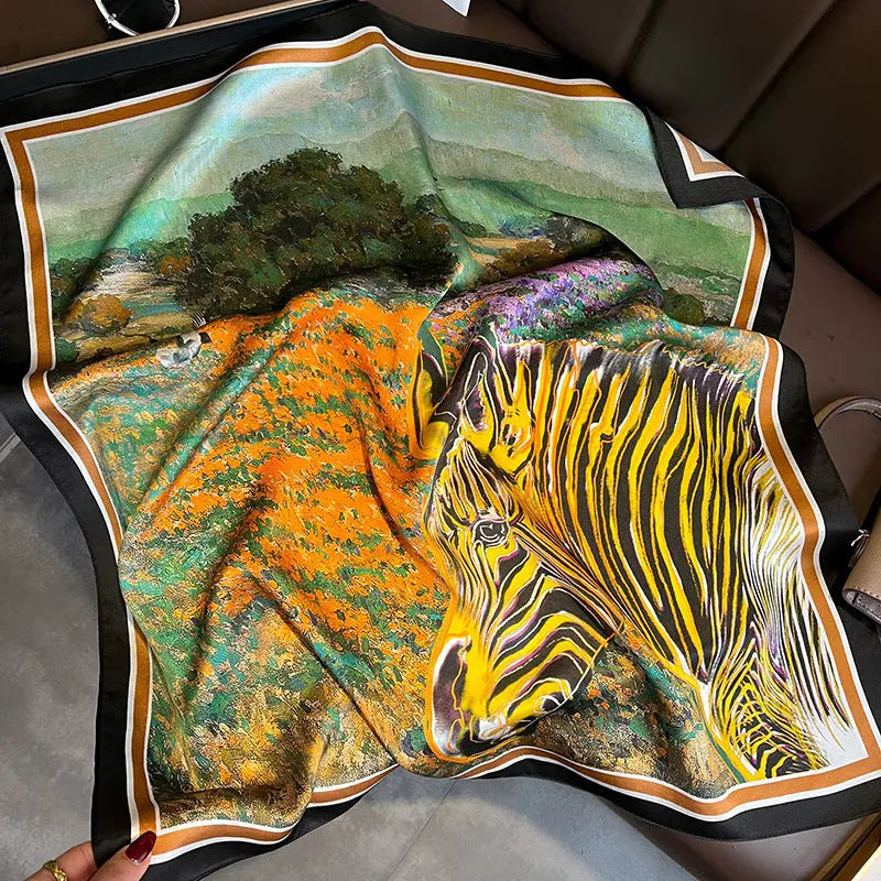 Carré Soie - ARINA - Coeur de Foulard