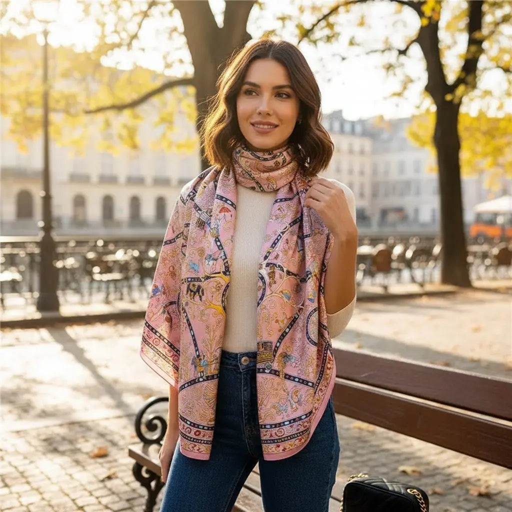 Carré Soie - DIANA Coeur de Foulard