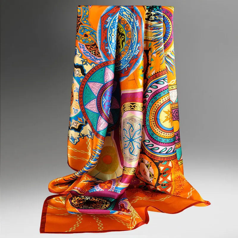 Foulard Cheveux Femme Carré Soie BEATRICE - Coeur de Foulard